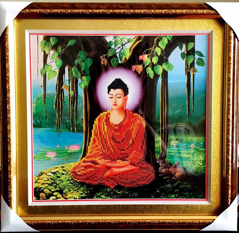 Tranh thêu tay truyền thống Đức Phật Thích Ca - LocTroiArt